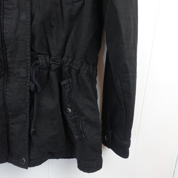 Michael Stars Womens Soft Black Denim Jacket Medium - Picture 5 of 10